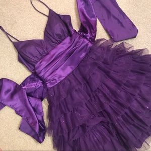 Masquerade - Purple Flouncy Glitter Dress
